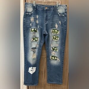 Womens Saint Patrick’s Day Clover Jeans Size 3X See Measurements In photos